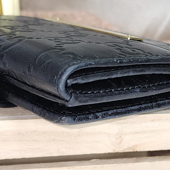 Gucci GG Guccissima Lambskin French flap Bifold Wallet PRISTINE CONDITION W/ Box - Picture 8 of 17